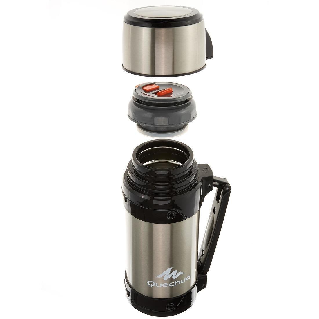 Insulated Stainless Steel Flask, Grey, No Color, large image number 1