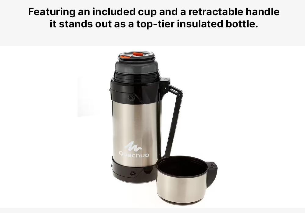 Insulated Stainless Steel Flask, Grey, No Color, large image number 11