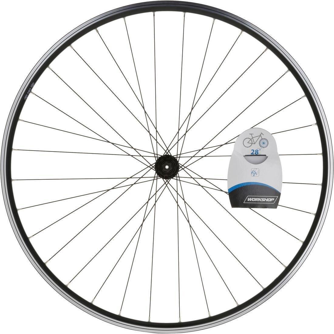 Front Wheel 28 Double Wall Rim V-Brake Quick Release Hybrid Bike, Black, No Color, large image number 4
