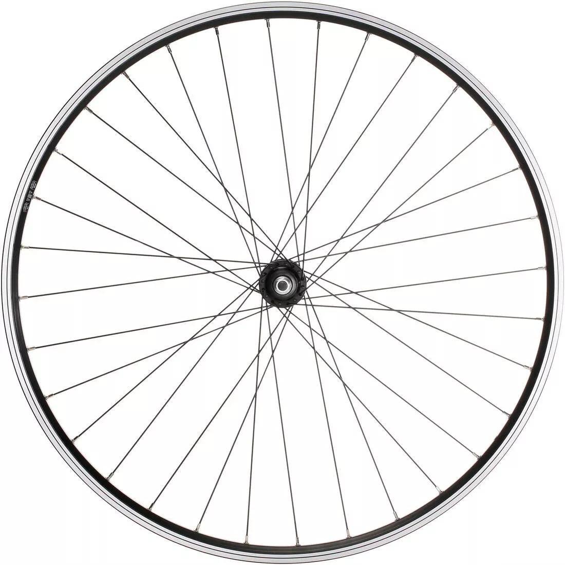 Wheel 28 Rear Double Wall Rim Freewheel V-Brake Hybrid Bike, Black, No Color, large image number 0