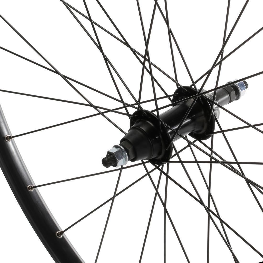 Wheel 28 Rear Double Wall Rim Freewheel V-Brake Hybrid Bike, Black, No Color, large image number 3