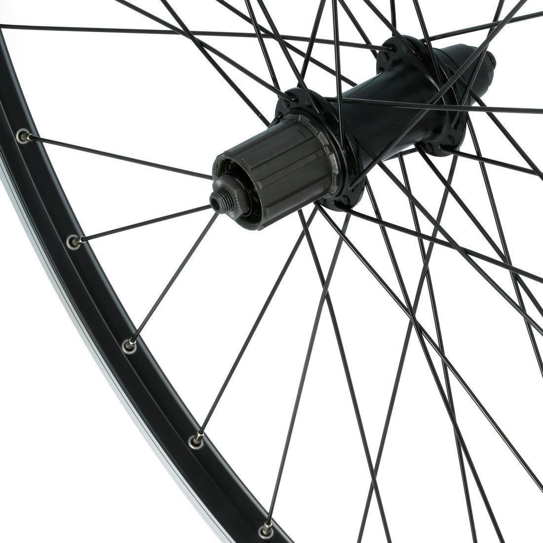 Mountain Bike Single-Walled Front Wheel V-Brake Quick Release, Black, , large image number 2