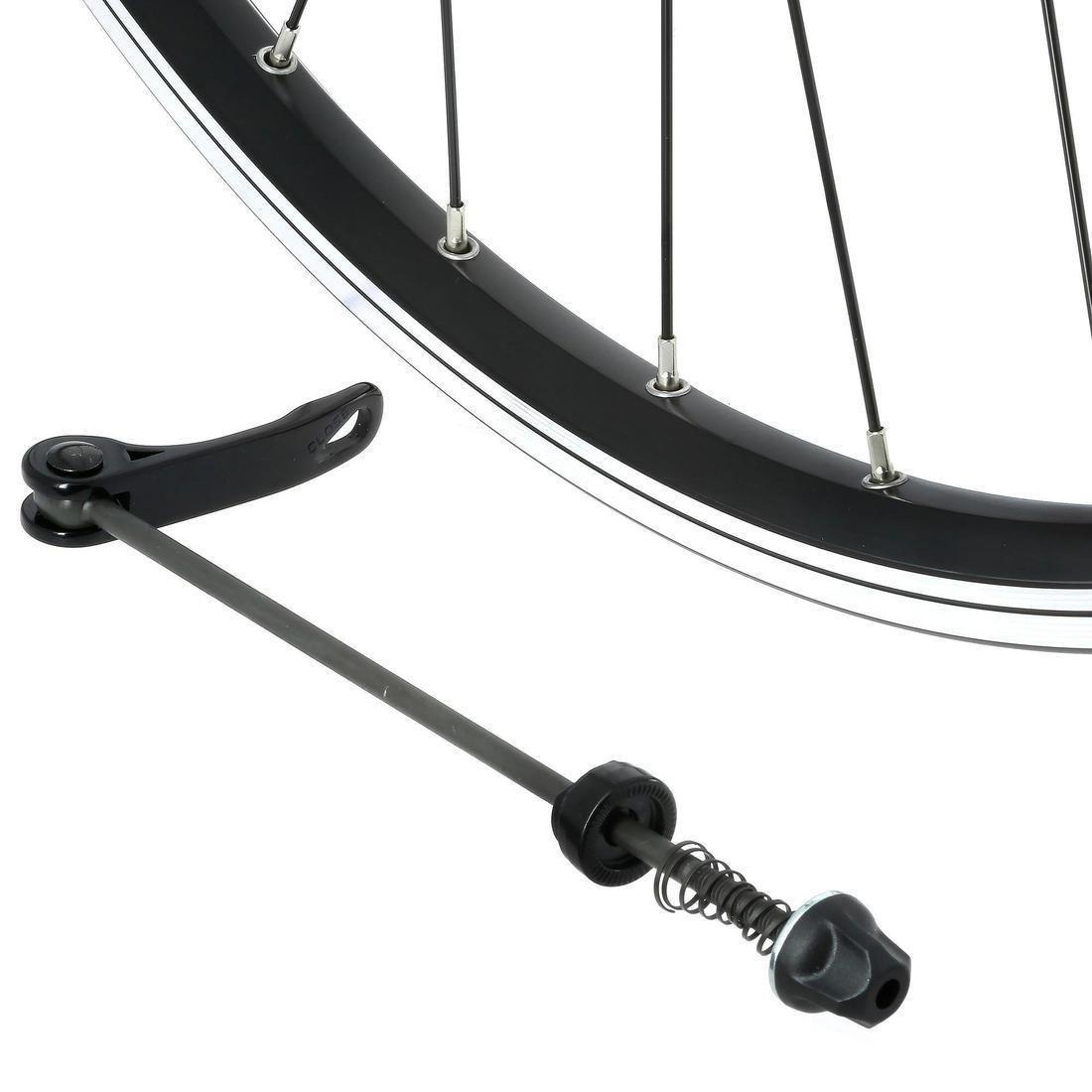Mountain Bike Single-Walled Front Wheel V-Brake Quick Release, No Color, large image number 3