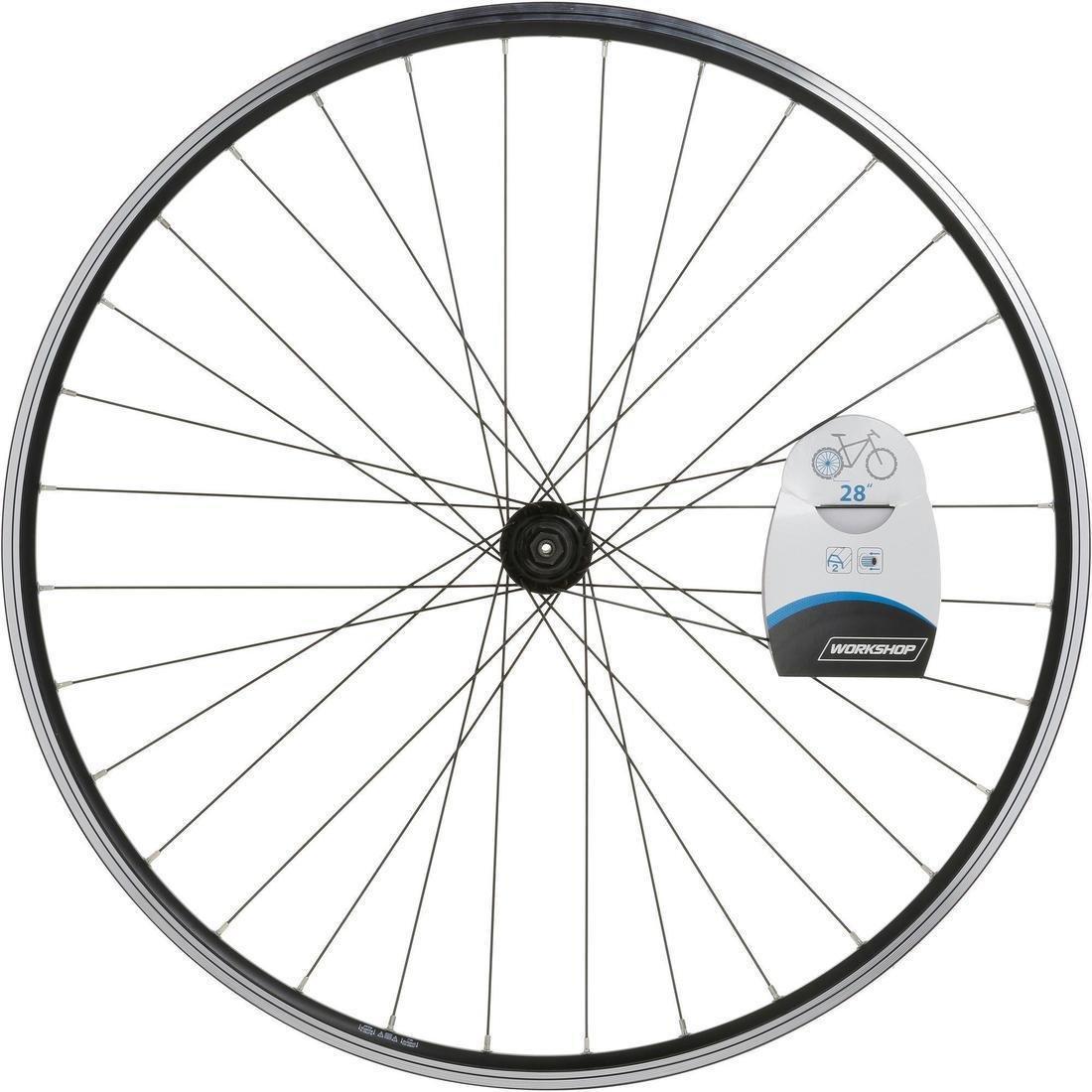 Mountain Bike Single-Walled Front Wheel V-Brake Quick Release, Black, , large image number 9