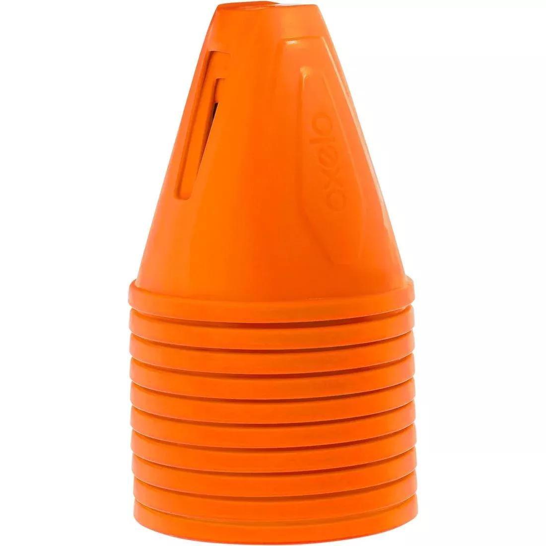 OXELO - Inline Skating Slalom Cones 10-Pack, Orange