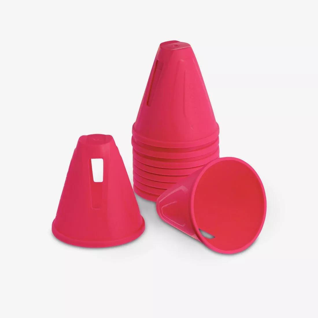 Inline Skating Slalom Cones 10-Pack, Pink, No Color, large image number 2
