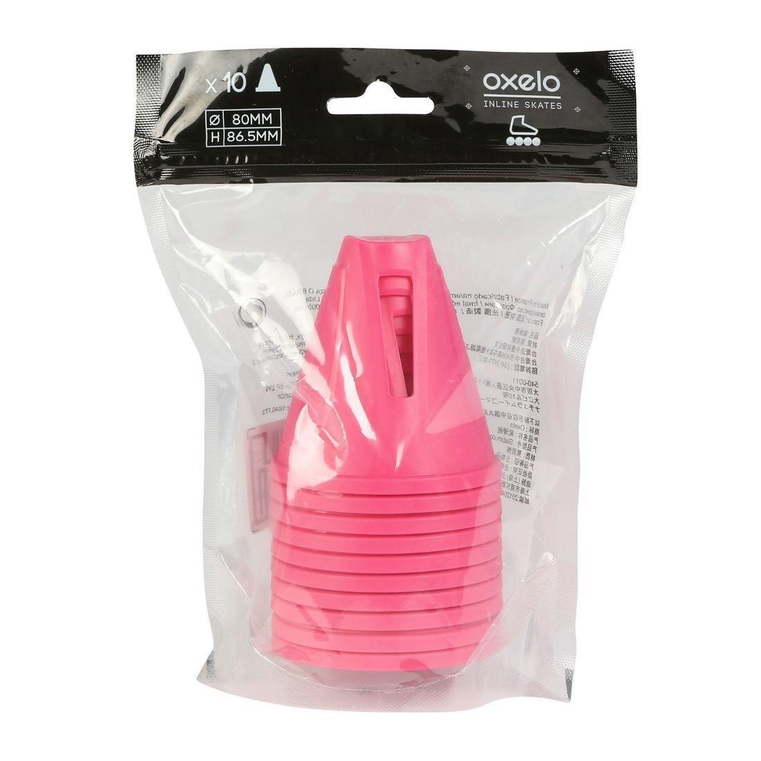 Inline Skating Slalom Cones 10-Pack, Pink, No Color, large image number 5