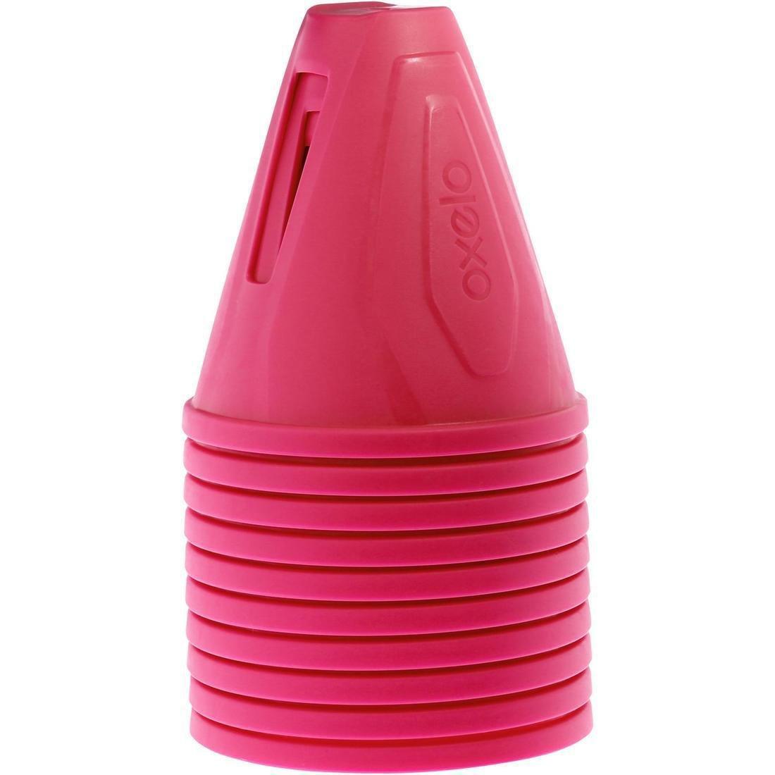 Inline Skating Slalom Cones 10-Pack, Fluo Green, No Color, large image number 6