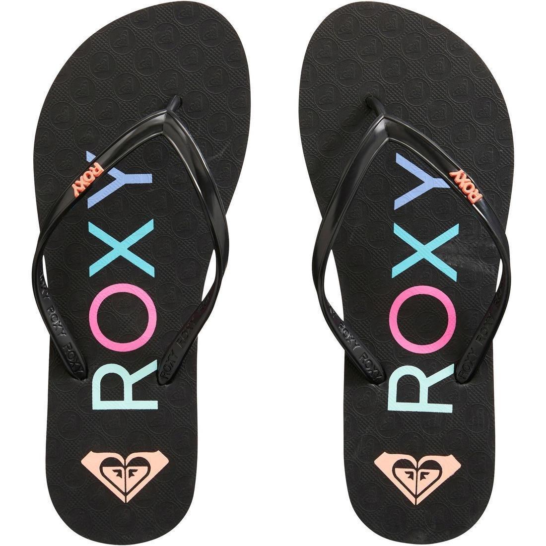 Womens Flip-Flops Roxy Bahama, Black, , large image number 1