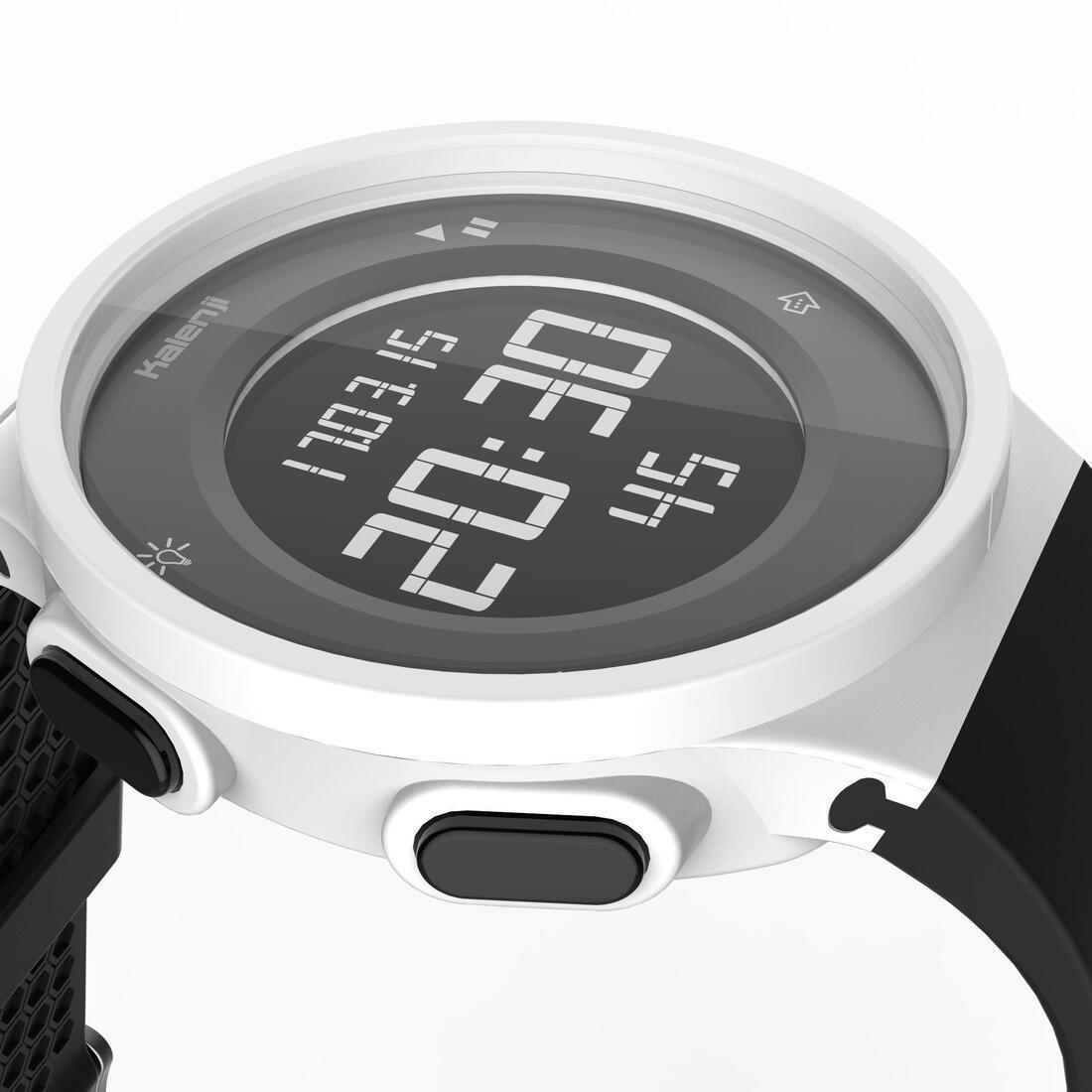 Men s Running Stopwatch Reverse Screen White