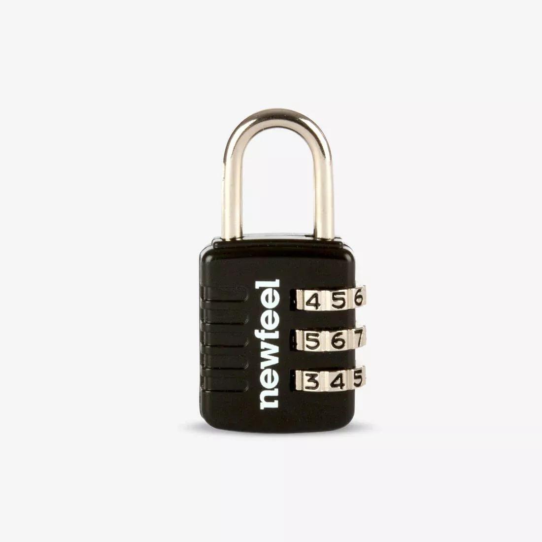 Combination Padlock, Black, No Color, medium