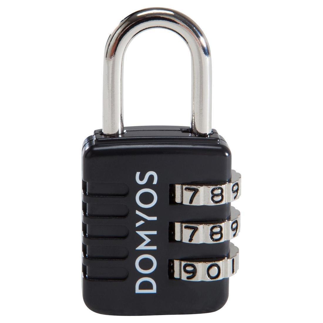 Combination Padlock, Black, No Color, large image number 1