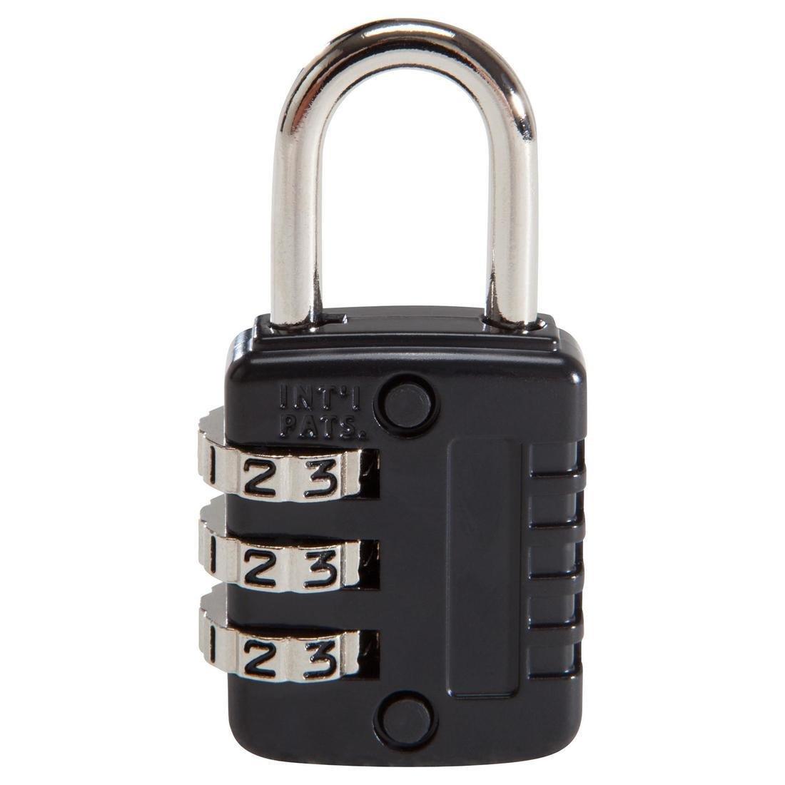Combination Padlock, Black, No Color, medium