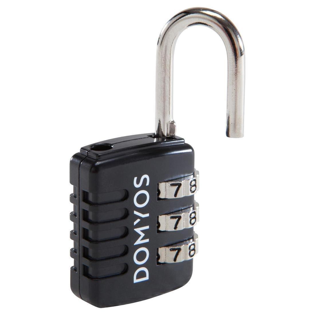 Combination Padlock, Black, No Color, large image number 4