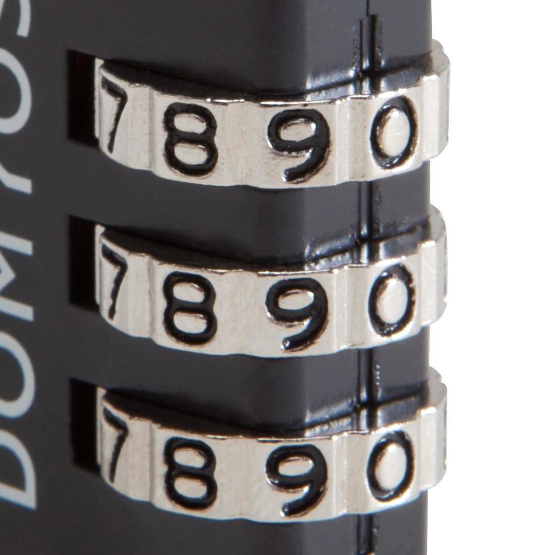 Combination Padlock, Black, No Color, medium