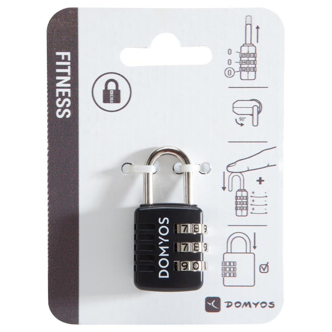 DOMYOS - Combination Padlock, Black