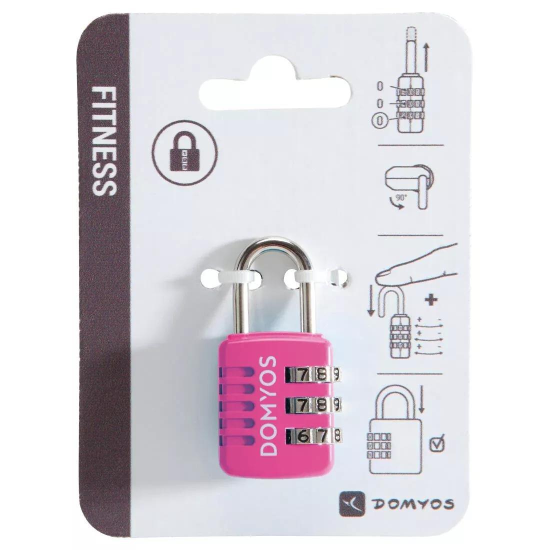 Combination Padlock, Black, No Color, medium