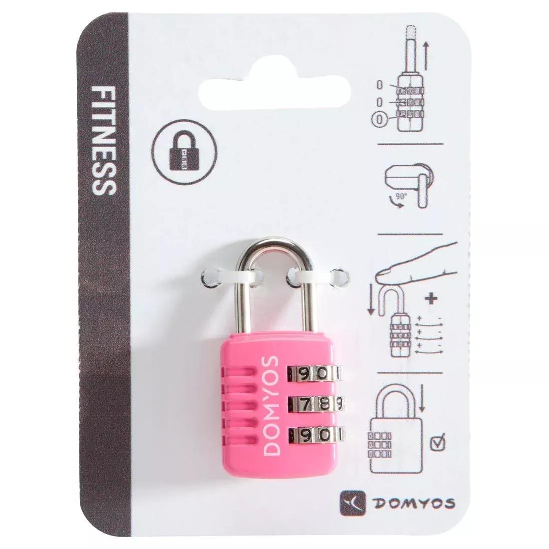 Combination Padlock, Black, No Color, medium