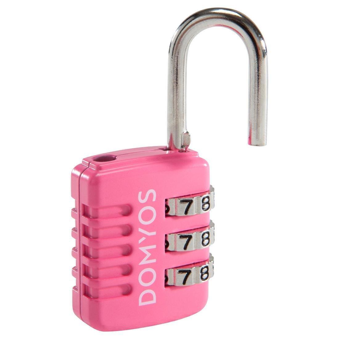 Combination Padlock, Fluo Deep Magenta, No Color, large image number 3