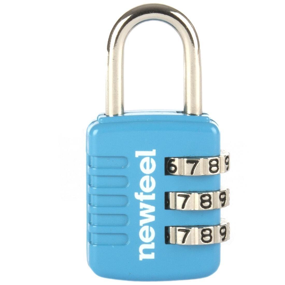 Combination Padlock, Cyan, No Color, large image number 0