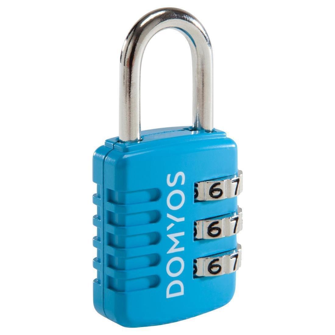 Combination Padlock, Cyan, No Color, large image number 1
