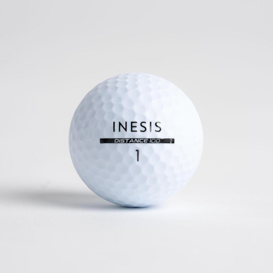 Golf Balls X12 - Inesis Distance 100, White, No Color, large image number 1