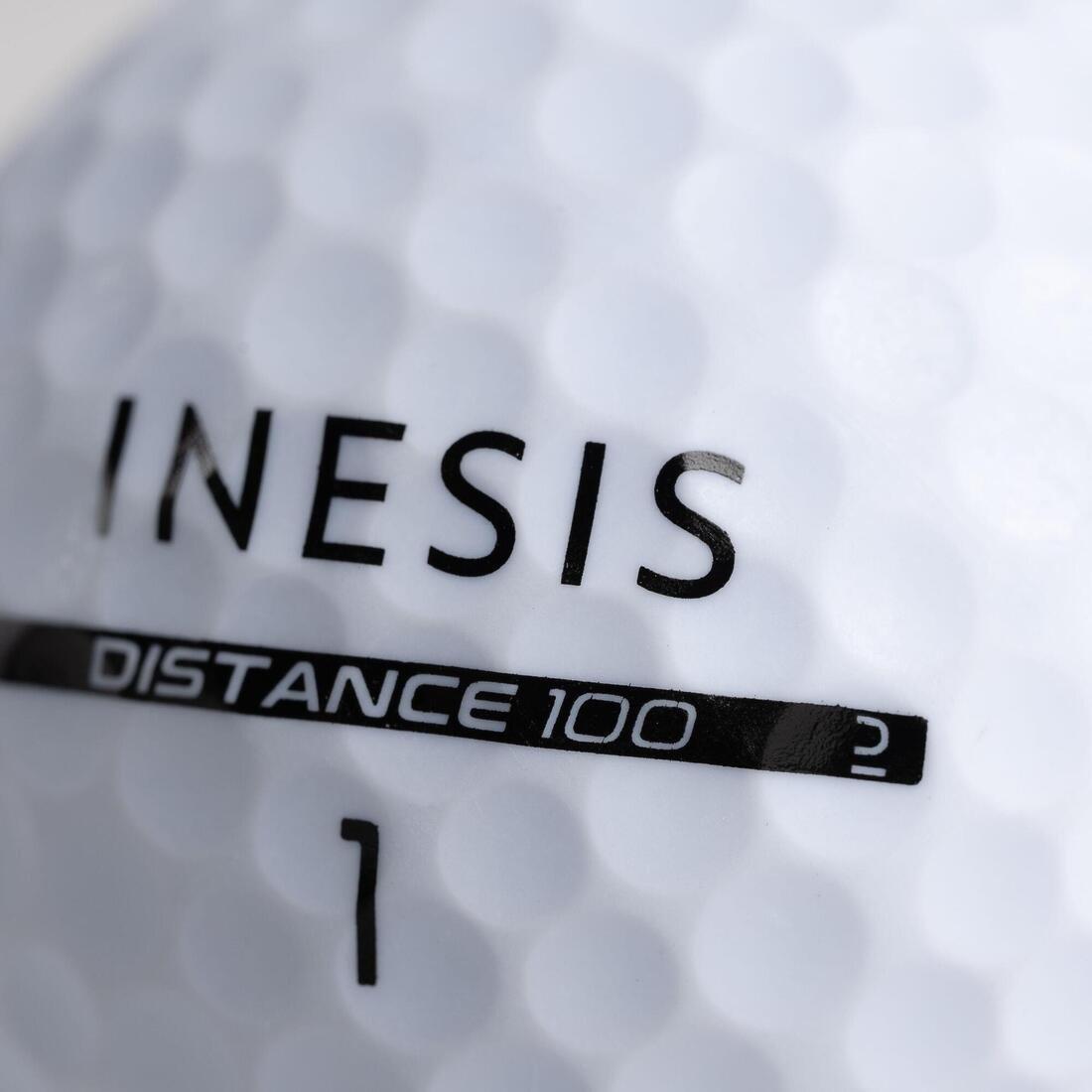 Golf Balls X12 - Inesis Distance 100, White, No Color, large image number 2