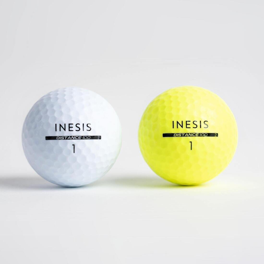Golf Balls X12 - Inesis Distance 100, White, No Color, large image number 5