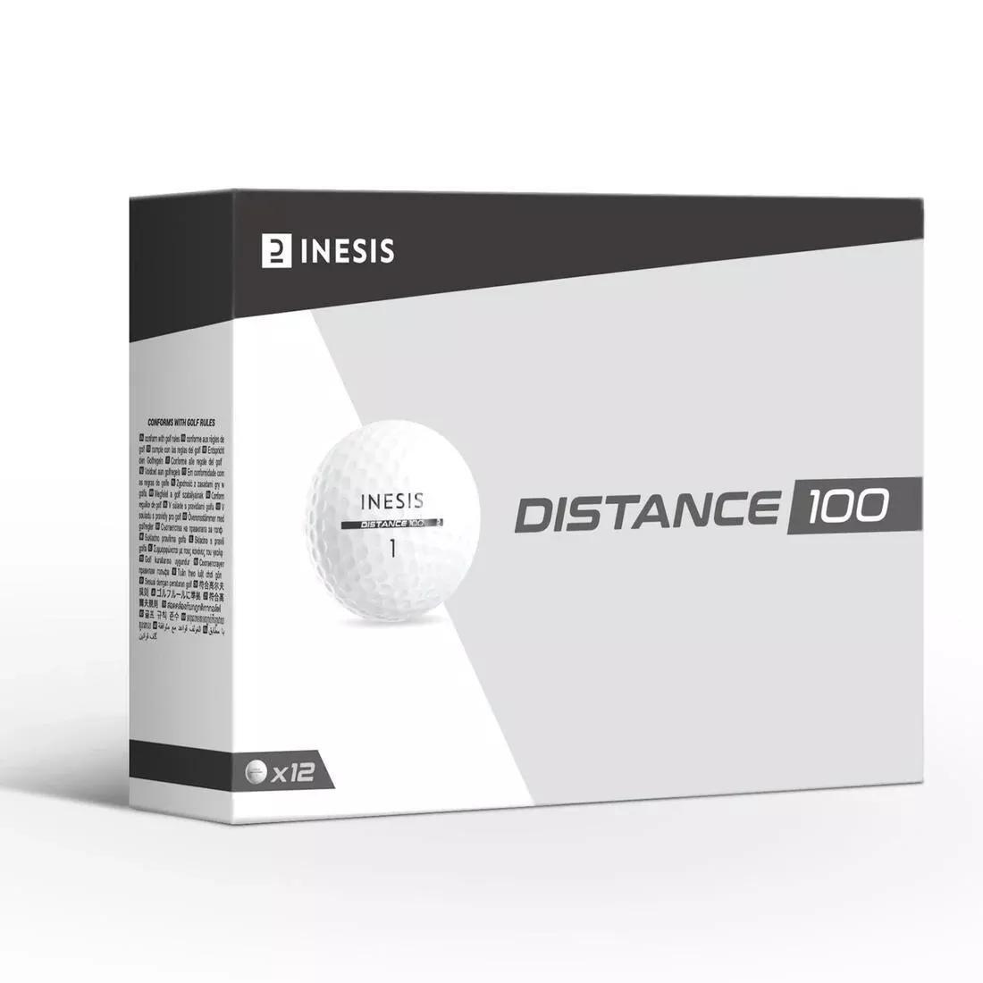 Golf Balls X12 - Inesis Distance 100, White, No Color, large image number 6