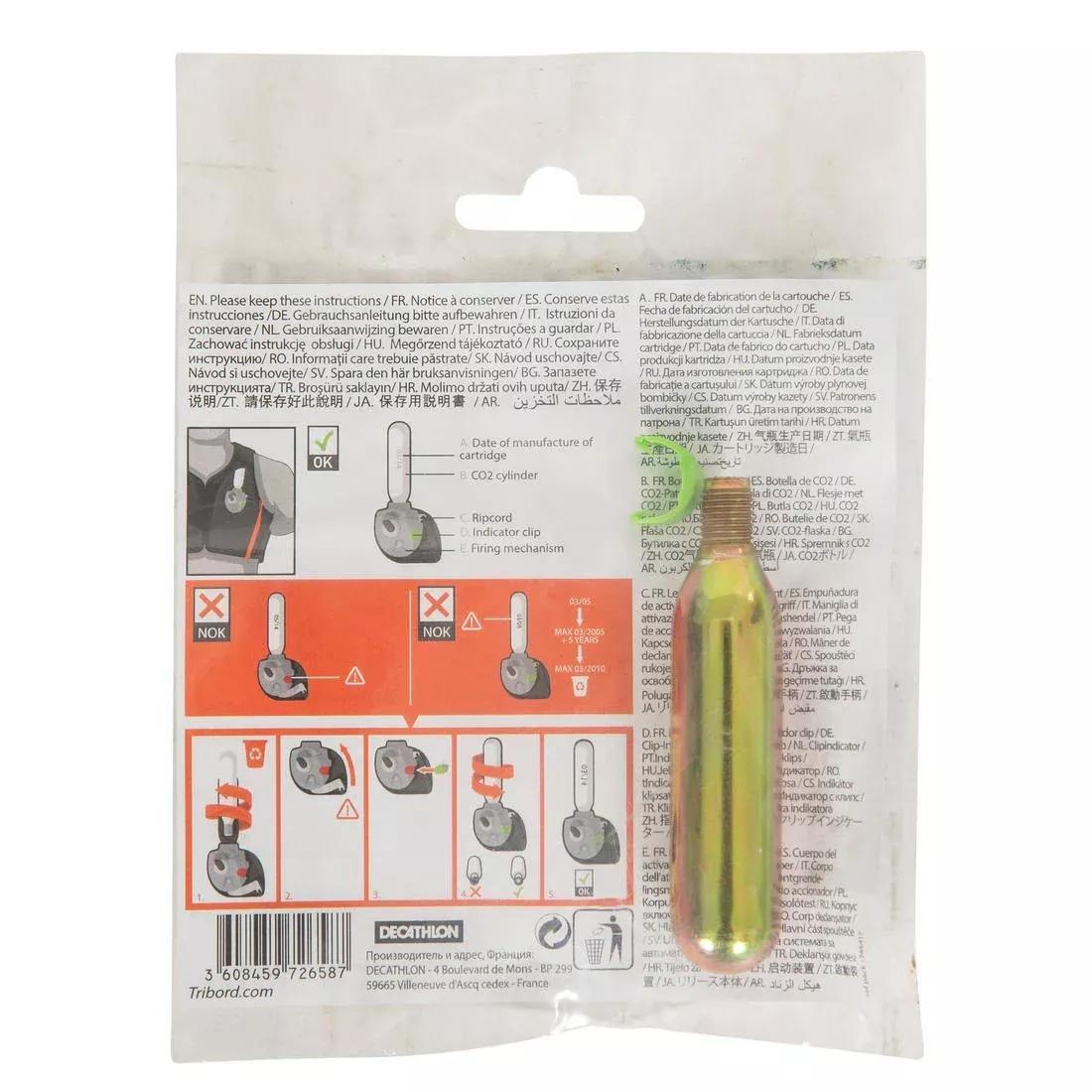 DEFAULT CO2 gas canister refill for Wairgo hydration vest 12 g (+/- 1 g), , large image number 1