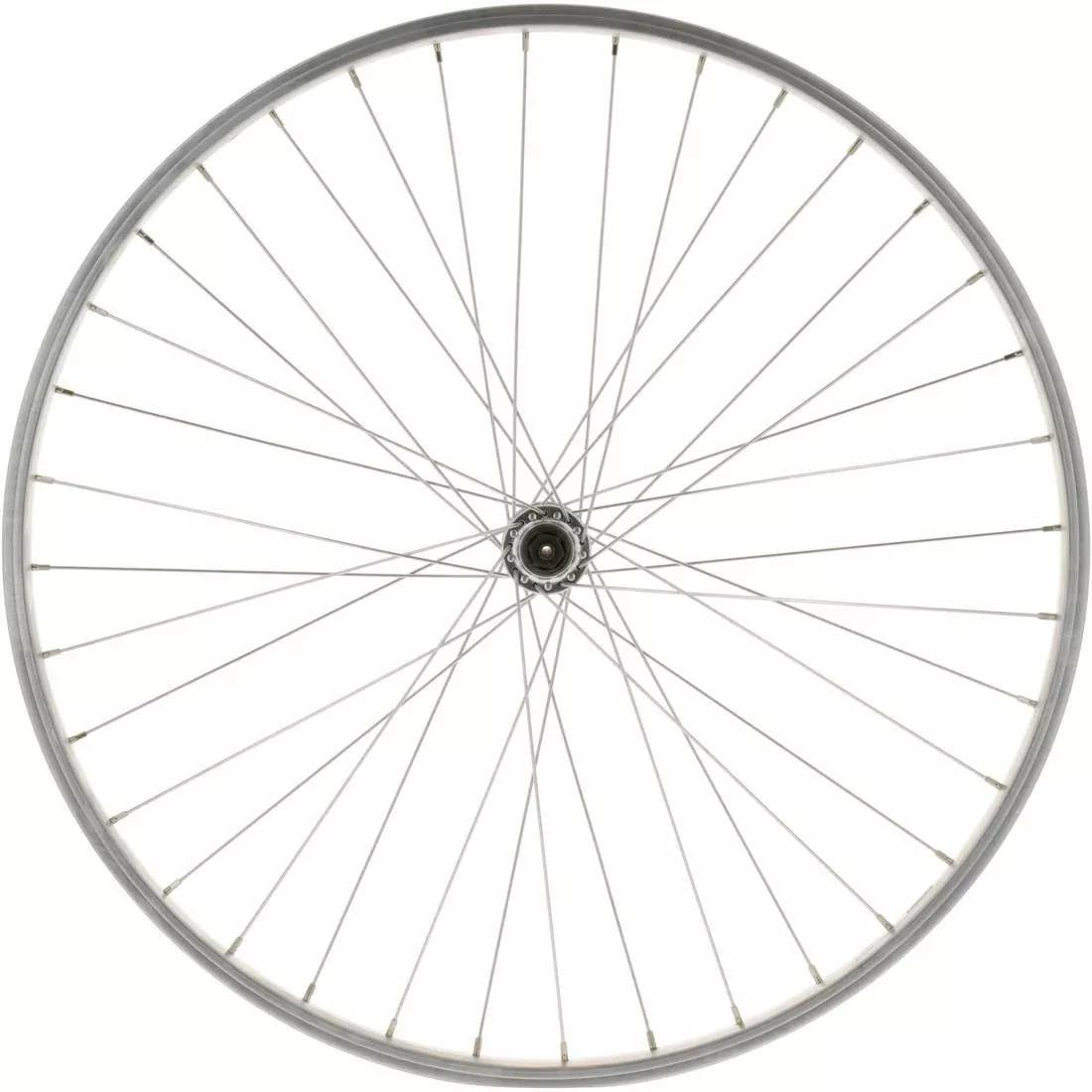 Mountain Bike Single-Walled Front Wheel V-Brake Quick Release, No Color, large image number 0
