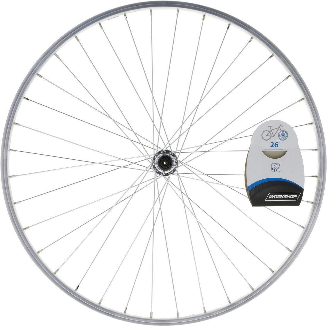 Mountain Bike Single-Walled Front Wheel V-Brake Quick Release, No Color, large image number 7