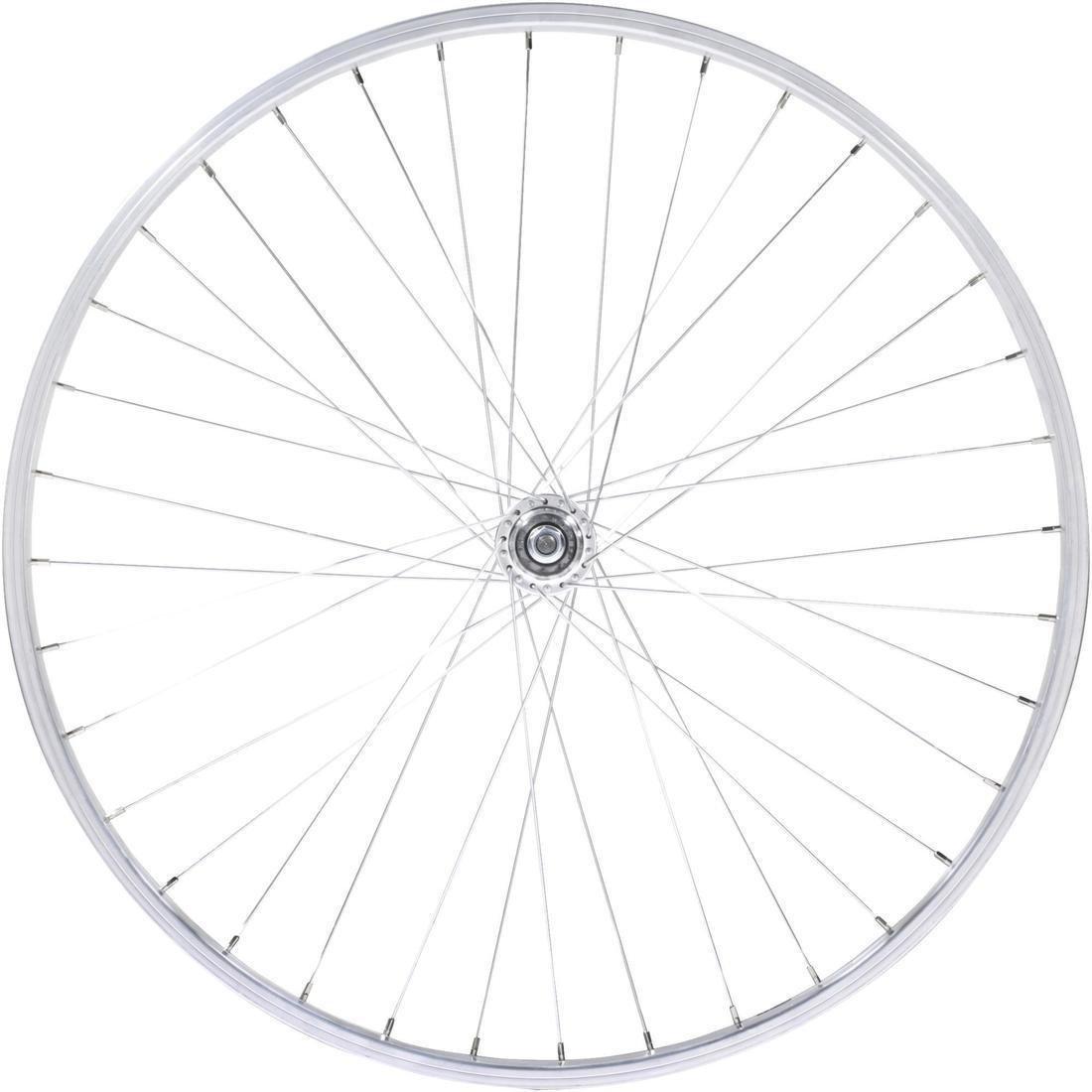 Mountain Bike Single-Walled Wheel V-Brake With Freewheel Bolt-On Hub, Silver, No Color, large image number 3