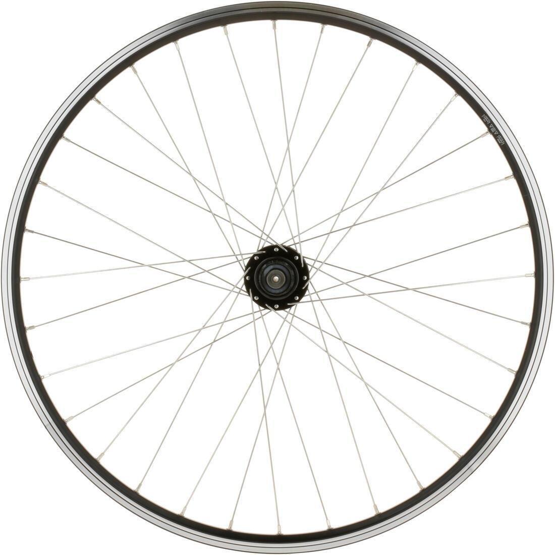 Mountain Bike Double-Walled Rear Wheel Disc/V-Brake With Quick Release, Black, No Color, large image number 0