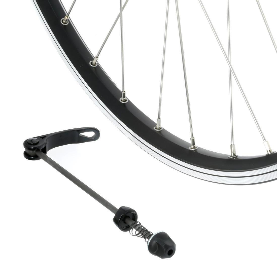Mountain Bike Double-Walled Rear Wheel Disc/V-Brake With Quick Release, Black, No Color, large image number 2