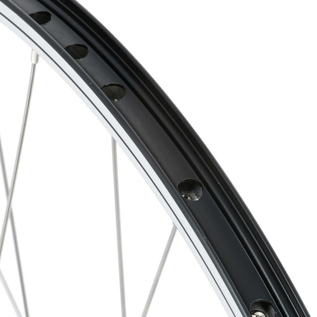 Mountain Bike Double-Walled Rear Wheel Disc/V-Brake With Quick Release, Black, No Color, large image number 3