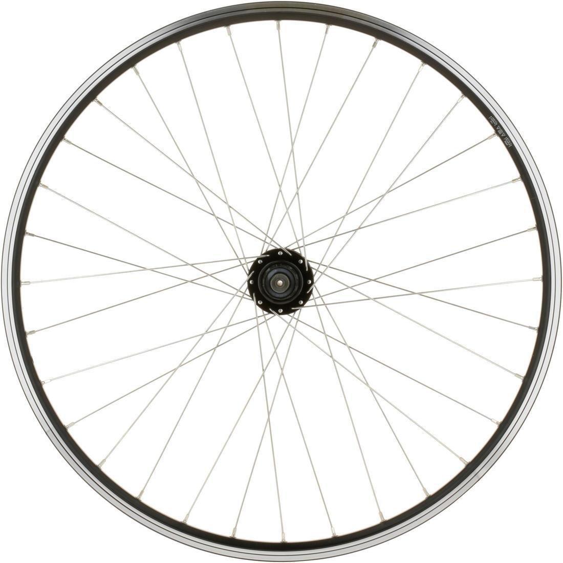 Mountain Bike Double-Walled Rear Wheel Disc/V-Brake With Quick Release, No Color, medium