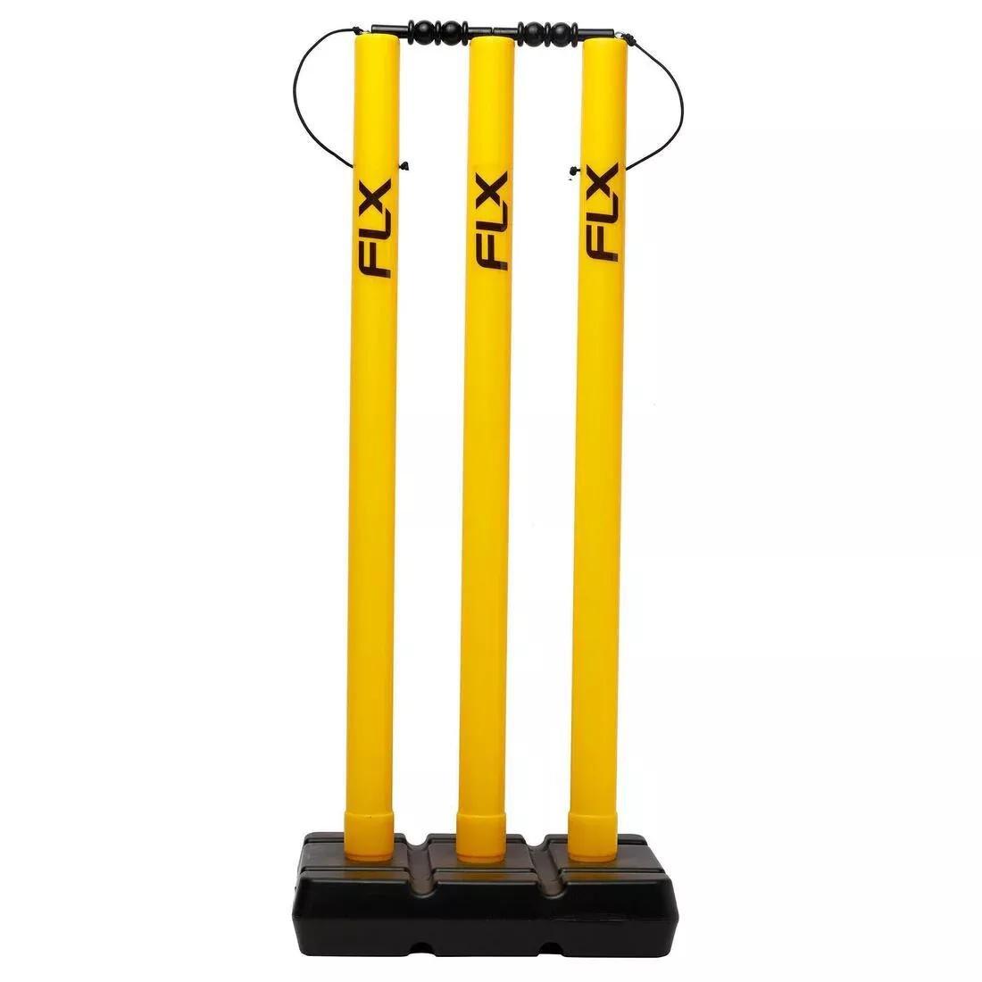 FLUO NEON YELLOW CRICKET PLASTIC STUMP YELLOW, No Color, large image number 0