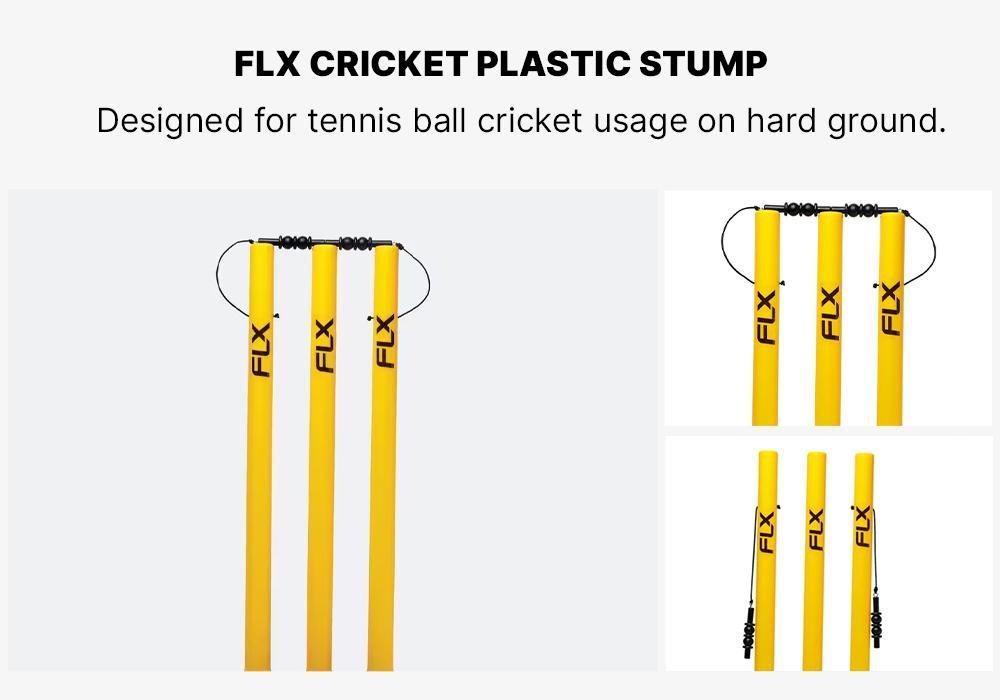 FLUO NEON YELLOW CRICKET PLASTIC STUMP YELLOW, No Color, large image number 6