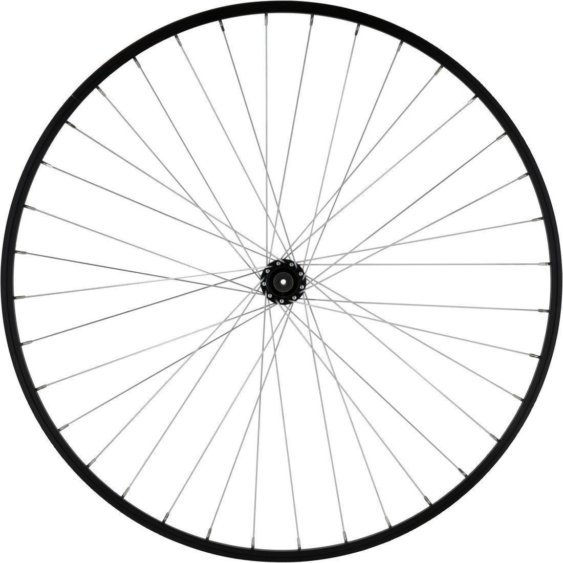 Mountain Bike Single-Walled Front Wheel V-Brake Quick Release, No Color, medium