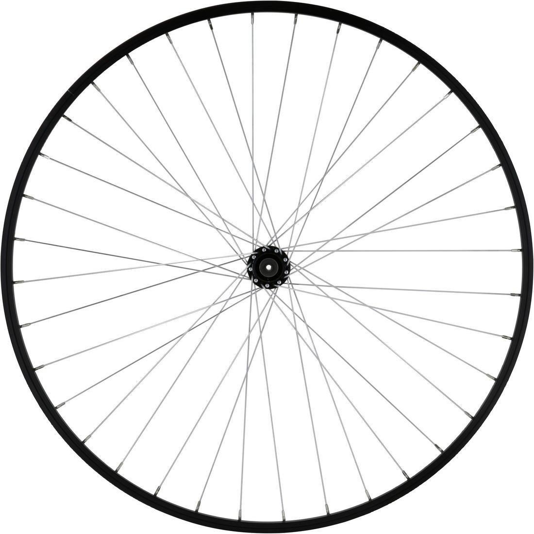 Mountain Bike Single-Walled Front Wheel V-Brake Quick Release, No Color, large image number 5
