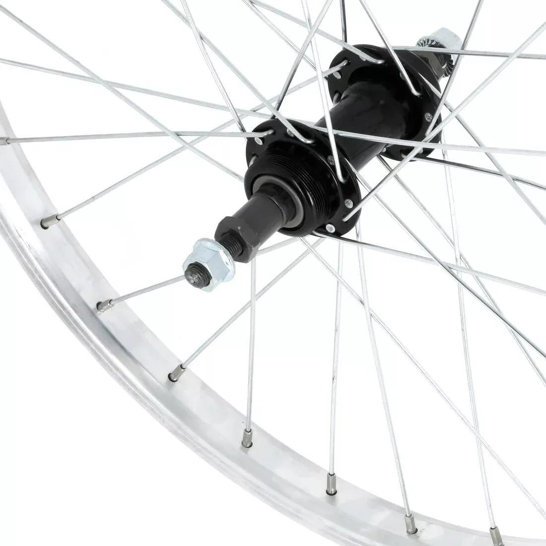 Kids Wheel 20 Rear Single Wall Rim Freewheel, Light Grey, No Color, large image number 0