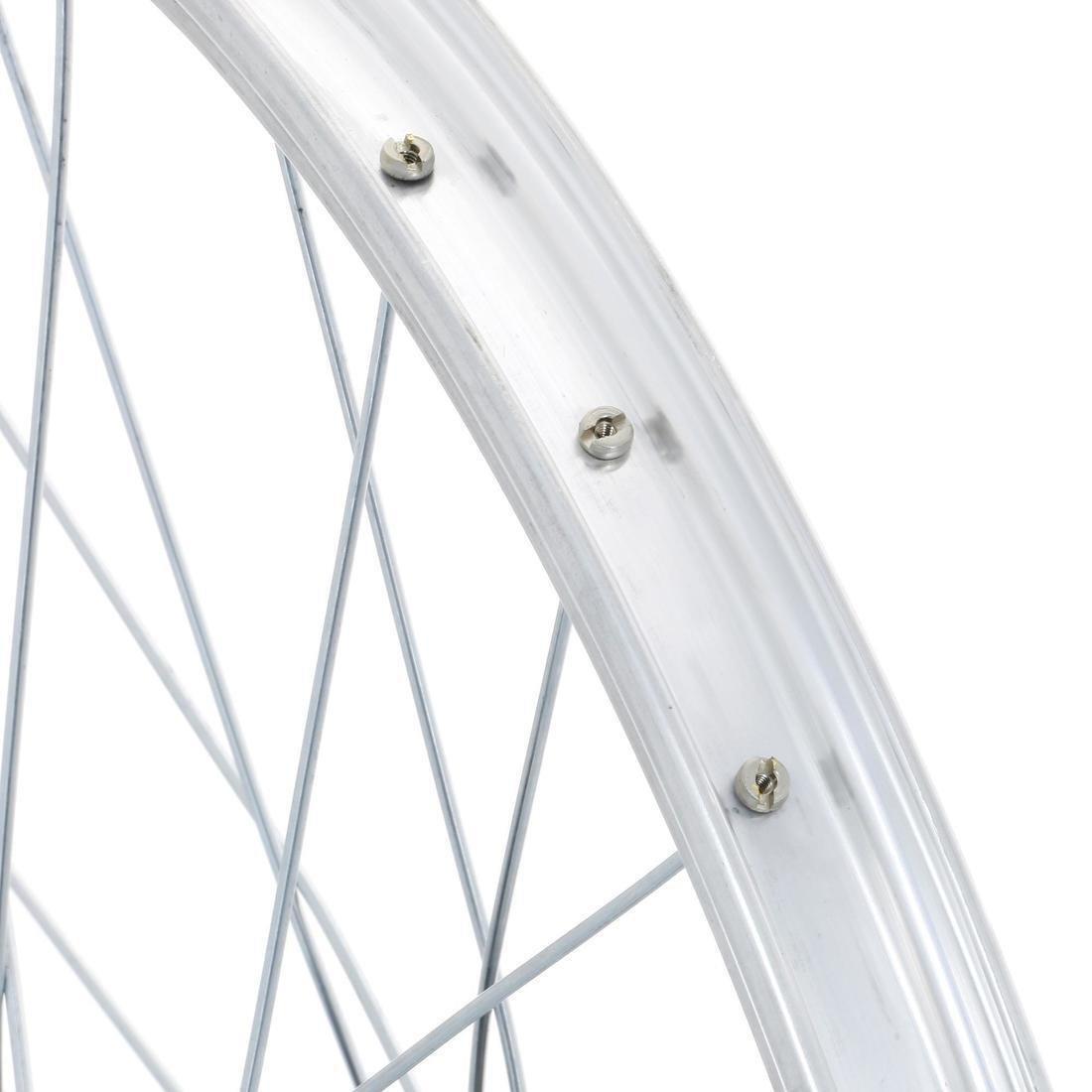Kids Wheel 20 Rear Single Wall Rim Freewheel, Light Grey, No Color, large image number 2