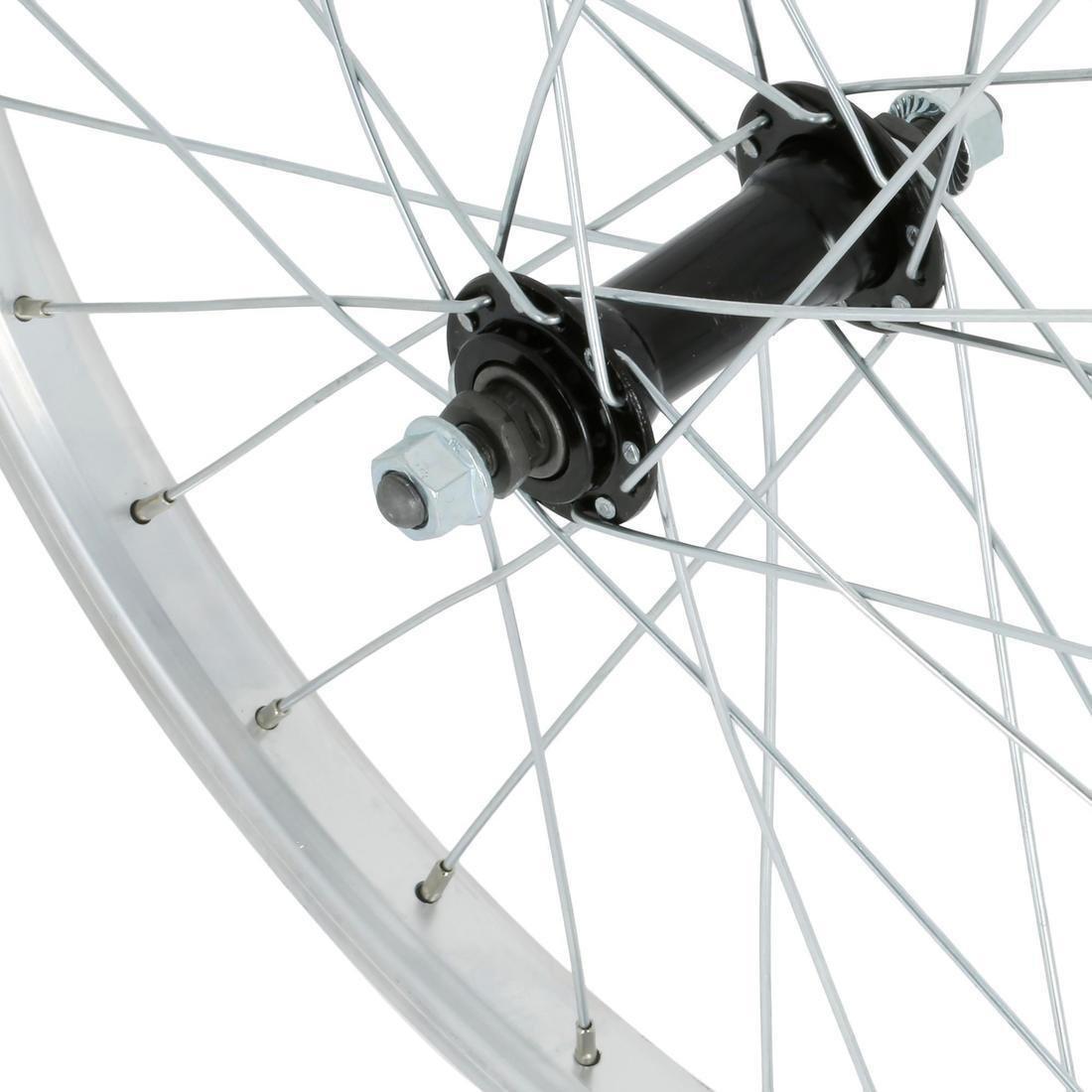 Kids Bike Wheel 20 Front Single Wall Rim, Grey, No Color, large image number 2