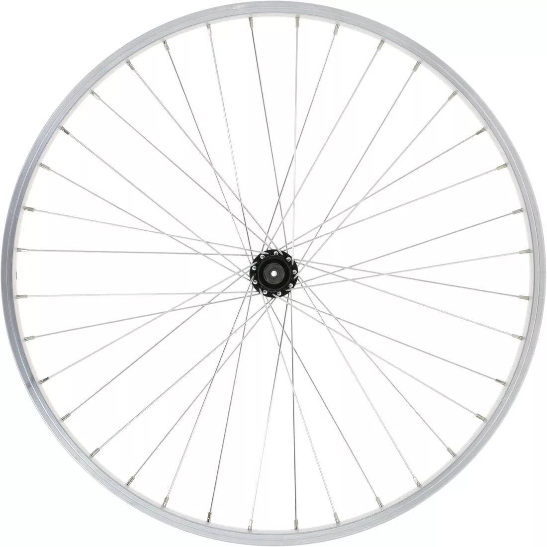 Kids' Bike Wheel 24 Front Single Wall Rim, Grey, No Color, large image number 0