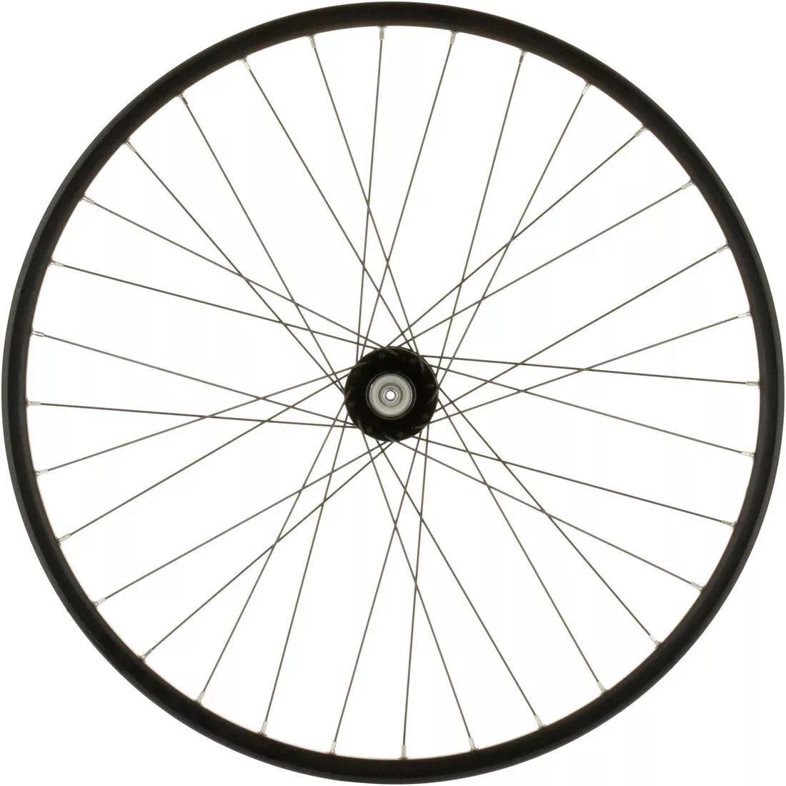 Mountain Bike Wheel 26 Front Double-Walled Rim Disc, Black, , medium
