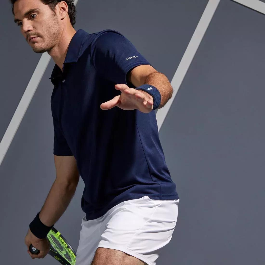 ARTENGO - Dry 100 Tennis Polo Shirt, Navy