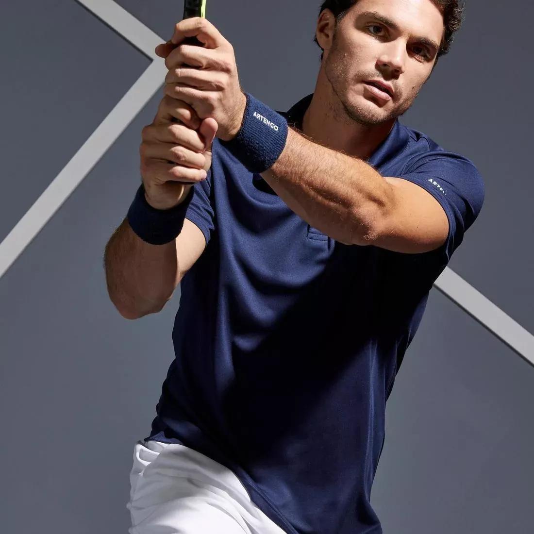 ARTENGO - Dry 100 Tennis Polo Shirt, Navy