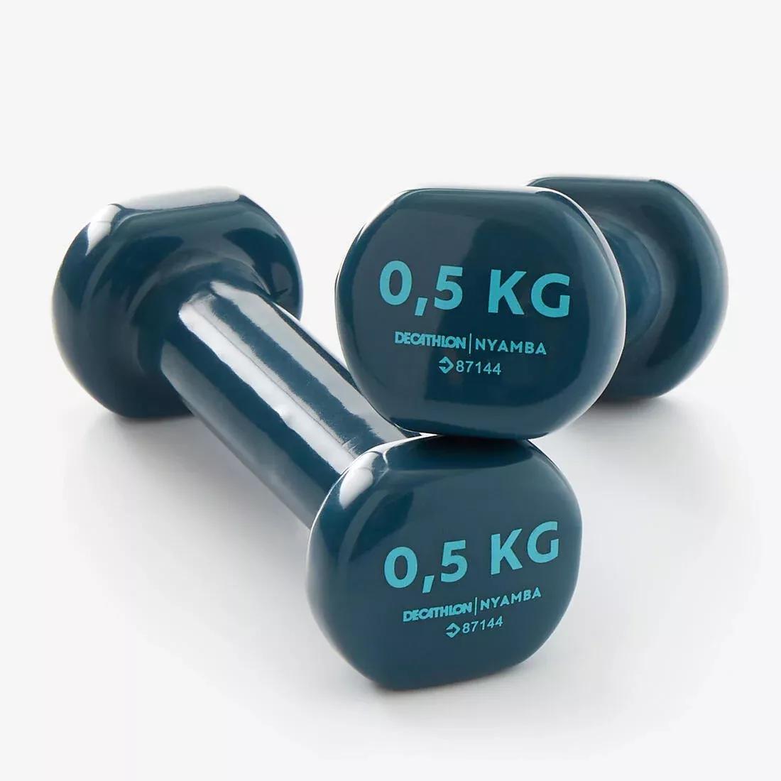 Fitness Dumbbells Twin-Pack, Turquoise, No Color, large image number 0