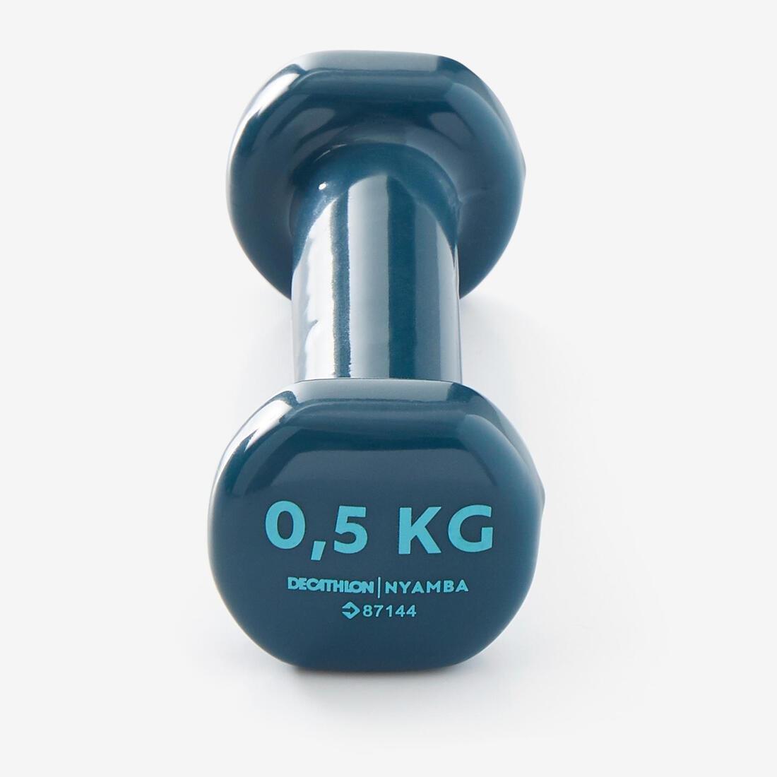 Fitness Dumbbells Twin-Pack, Turquoise, No Color, large image number 1